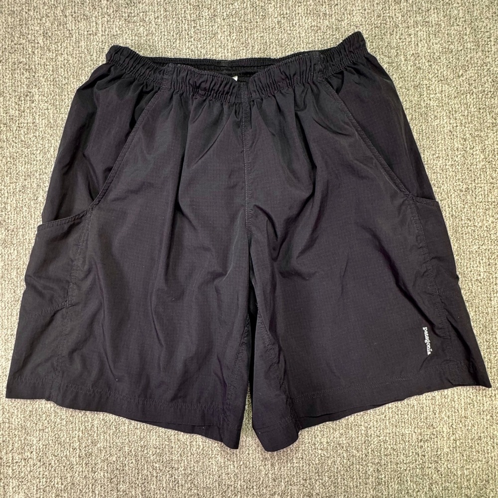 Patagonia Nine Trails Lined Running Shorts Mens Medium Black 8" Inseam